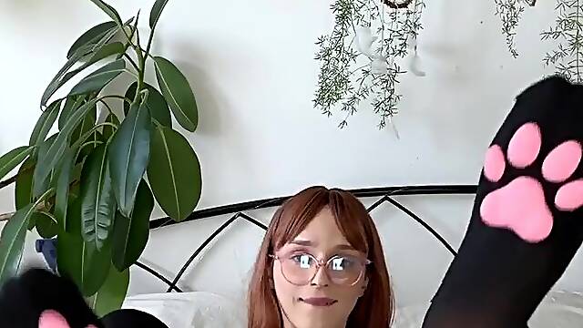 Your much loved trans gals is playing with her shlong at home