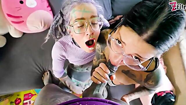 Tattooed Wang Gothic ANAL Banging POV