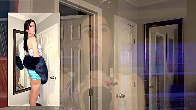 Brunette hair Trans Anal Goon Haunch Highs High Heels Boots Chastity Anal Floozy