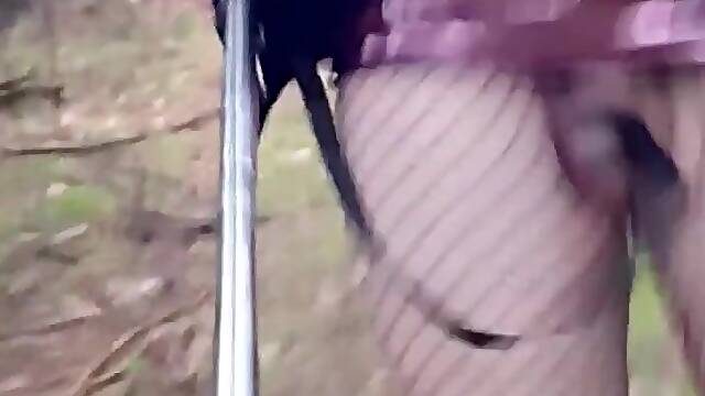 Lustful Crossdresser Forest Walk – 15min Risky Exposure & Indecent Jizz flow in the Wild