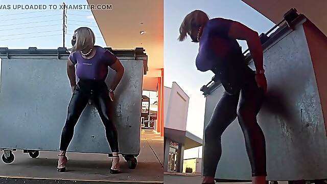 Muscle Bitch Undressed and Banged in Public
