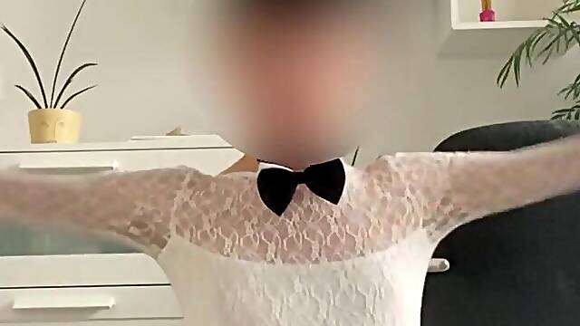 Sissy femboy playboy bunny suit