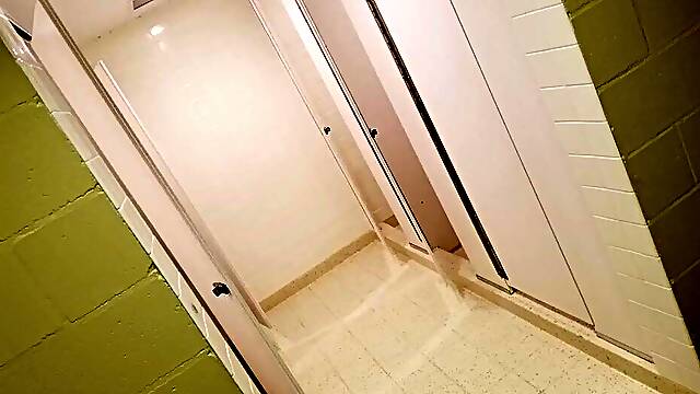 (Audio Merely) Trans Angel Takes 9 Inch Toy in College Dorm Showers
