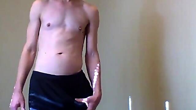 MTF Topless Aroused in Track Panties; Armpit Sniffing and Nipp Teasing