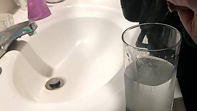 Lactating in a cup