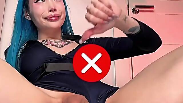Trans Femboy Jerks Hard and Rides a Large Vibrator