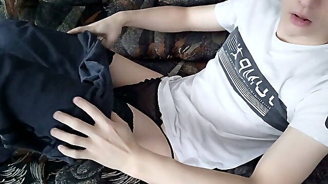 Am I a supreme girl? - black lace set, cage and posing.