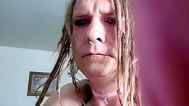 TransSissy homosexual gets old man cock gargle and nail