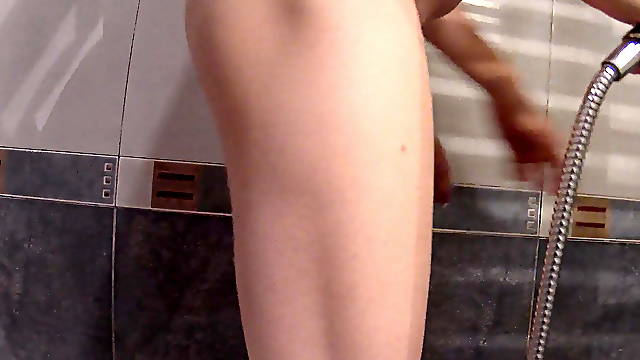 Shaving and wearing sport clothes See through shorts TEASING