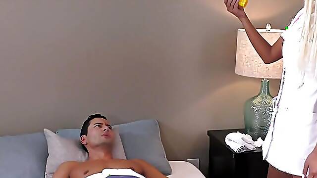 TRANS ANGELS - Smoking Hot Nurse Miran Gives Gabriel A Naughty Treatment He Will Never Forget