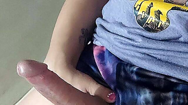 Transgender handjob compilation with huge cock