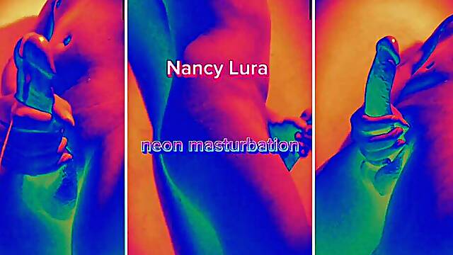 Nancy lura Neon masturbation