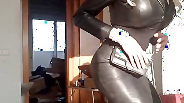 Very Excited Leather Blonde