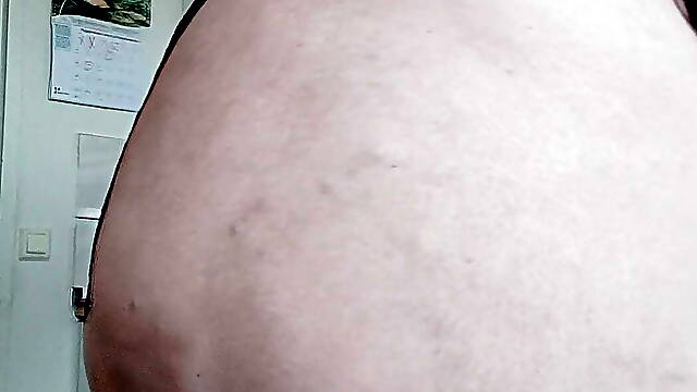 . Ass close up. Big round ass striptease
