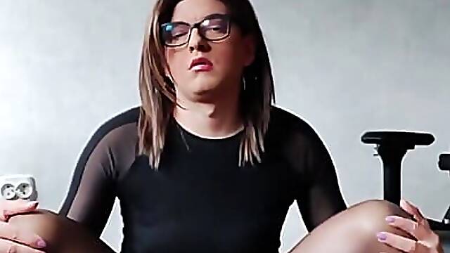 Sperm Goes Directly to Pantyhose Tights