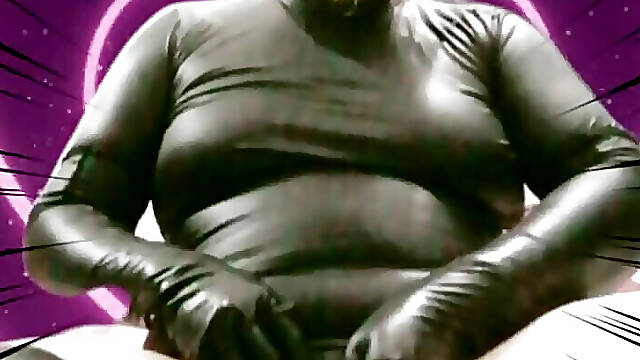 Michelle masturbates and dances in tight leather lingerie and tight leather pants