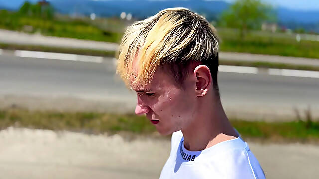 Persuaded a passer-by to give a for money on the beach