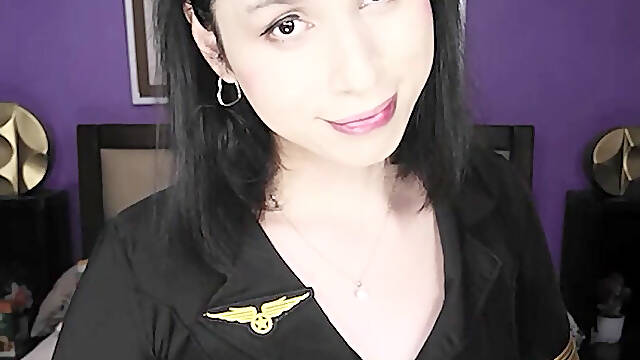 DaniTheCutie is your hot tranny flight attendant and personal whore