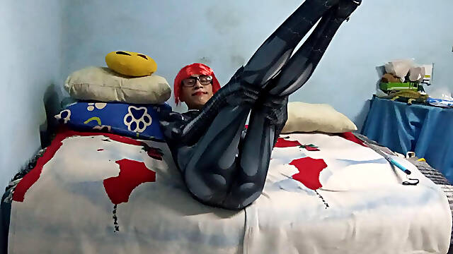 Joselynne Crossdresser In Tight Cosplay Web In Tall Heels Part One