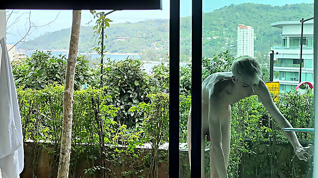 Twink Takes a Shower and Calls His Stepdad to Fuck Him