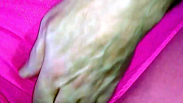 Feeling myself all over in pink nylon.