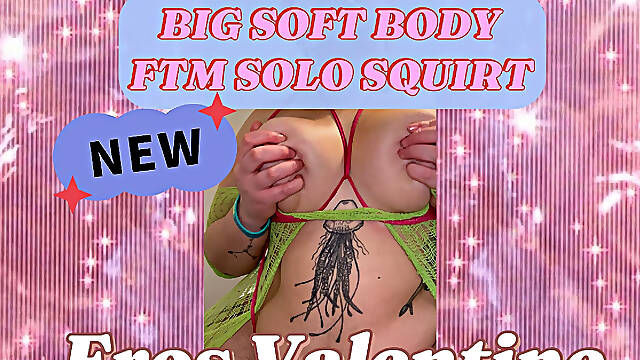 Big Soft Hairy Body: Ftm Solo Squirt &amp; Titty Play