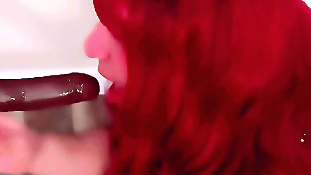 Amateur Sissy Gives BBC a Sloppy Blowjob