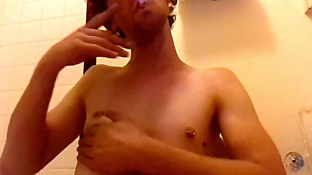 Licking My Nipples, on My Toilet