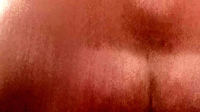 Riding a big dildo