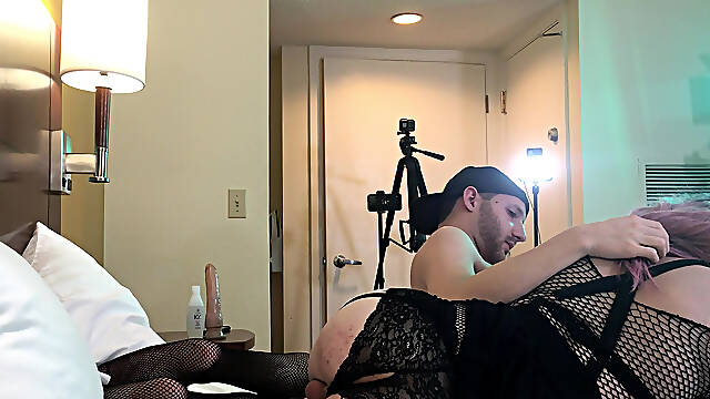 Goth Crossdresser Jade Madison Sucking Cock - Compilation 6