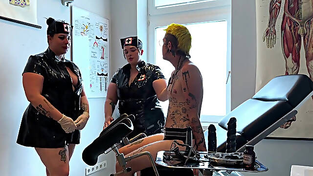 T-boy Gets Femdom Nurse Clinic Check up