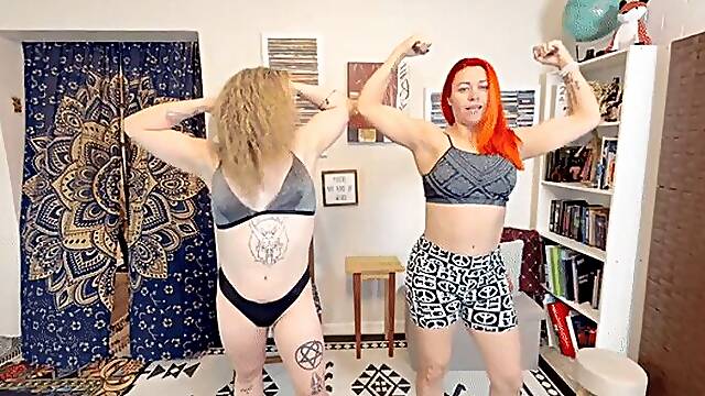 TGirl Nancy and Catherine TESTS OF STRENGTH HIDEF