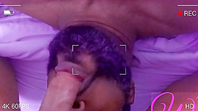 Fellating on big female Cock