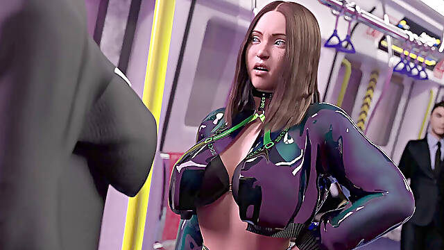 Do You Believe in God? Futa Nun provocative big-chested Luna to Join in Futanari Faith Church on train