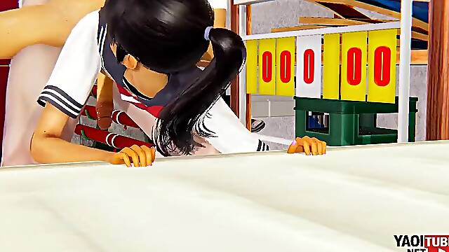 Femboy Yaoi - Simon boned for His Gym schoolteacher